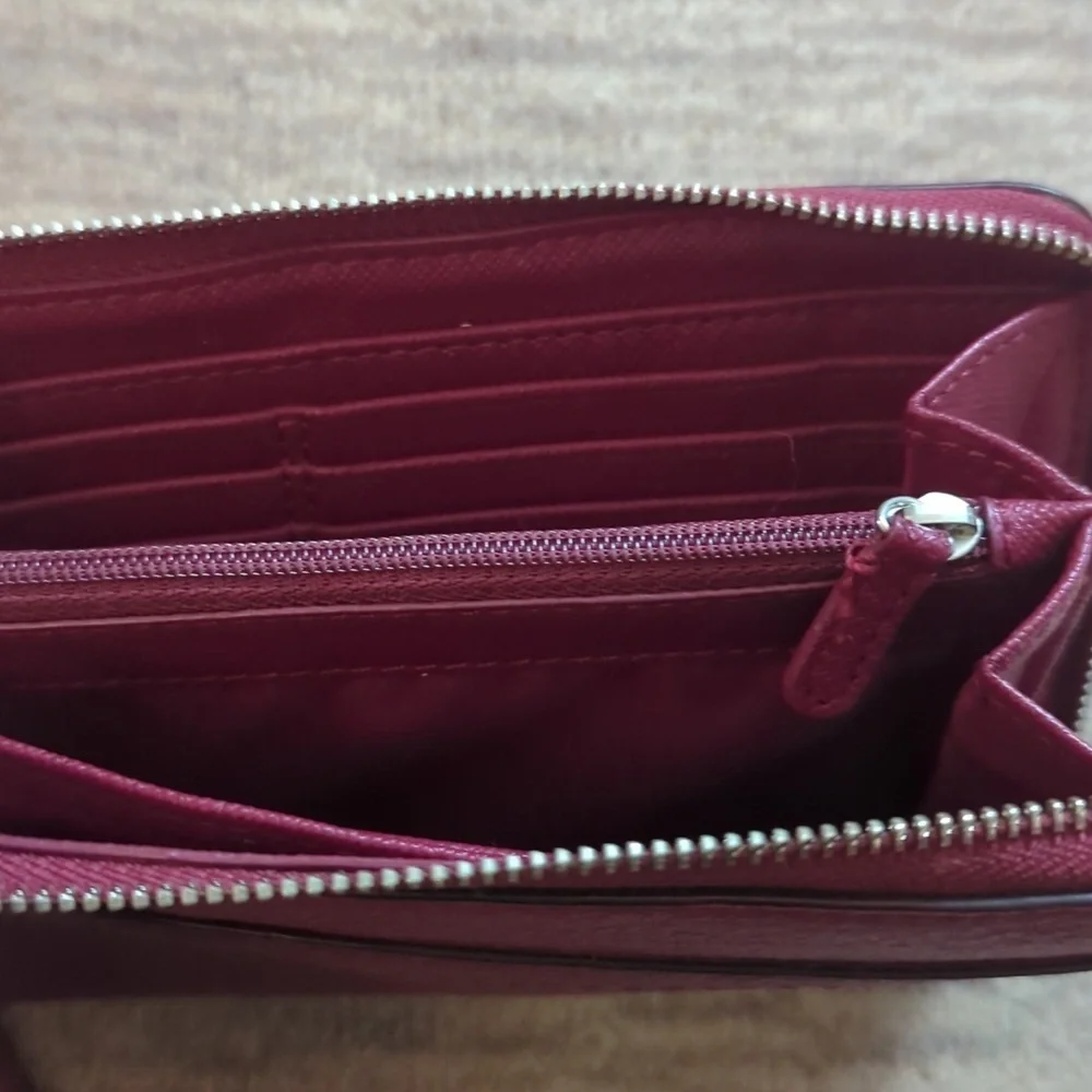 Coach Red Leather Wallet/Wristlet